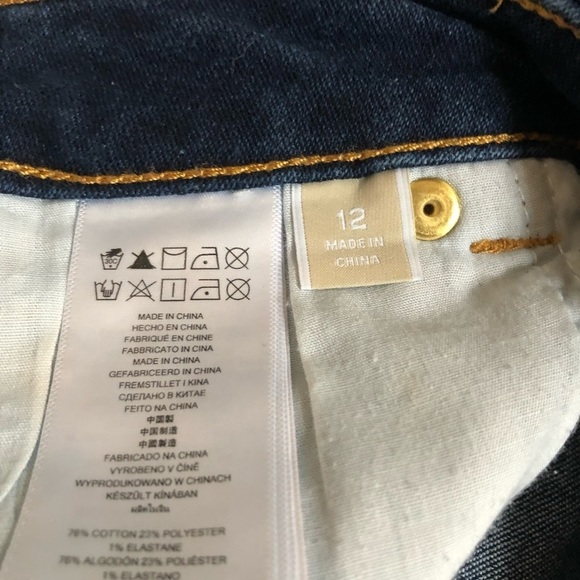 Micheal Kors size 10 dark blue studded jeans skinny roll cuffs for cropped - Picture 12 of 13